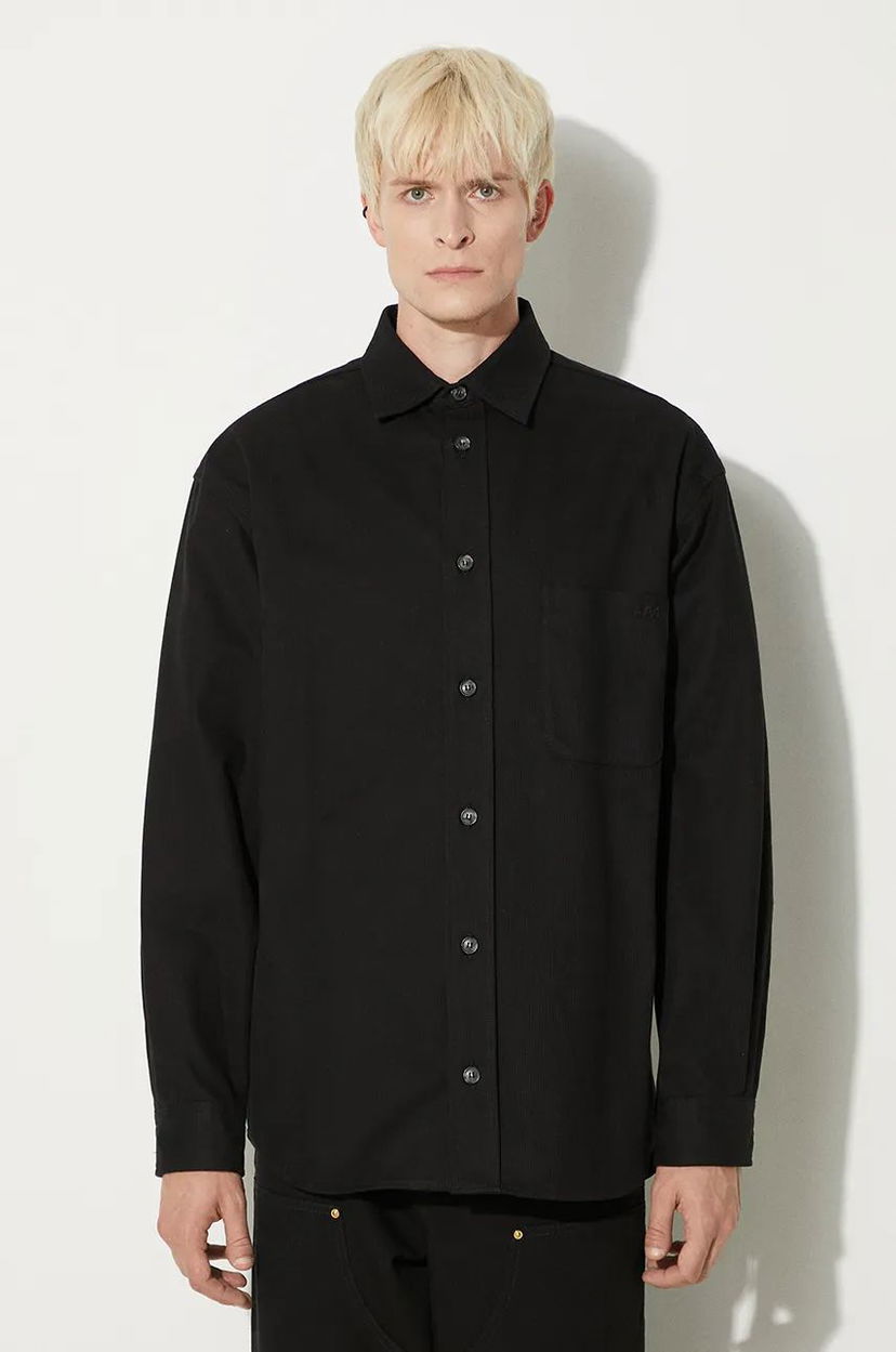 Риза A.P.C. Emilien Logo Shirt Relaxed Черно | COHAM.H12597.LZZ