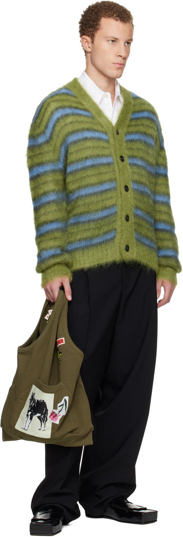 Потник Marni Graphic Front Pocket Tank Tote Зелено | SHMQ0100A1 P8558, 3