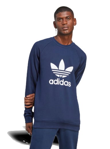 Суитчър adidas Originals Adicolor Classics Trefoil Crewneck Тъмно синьо | IA4853