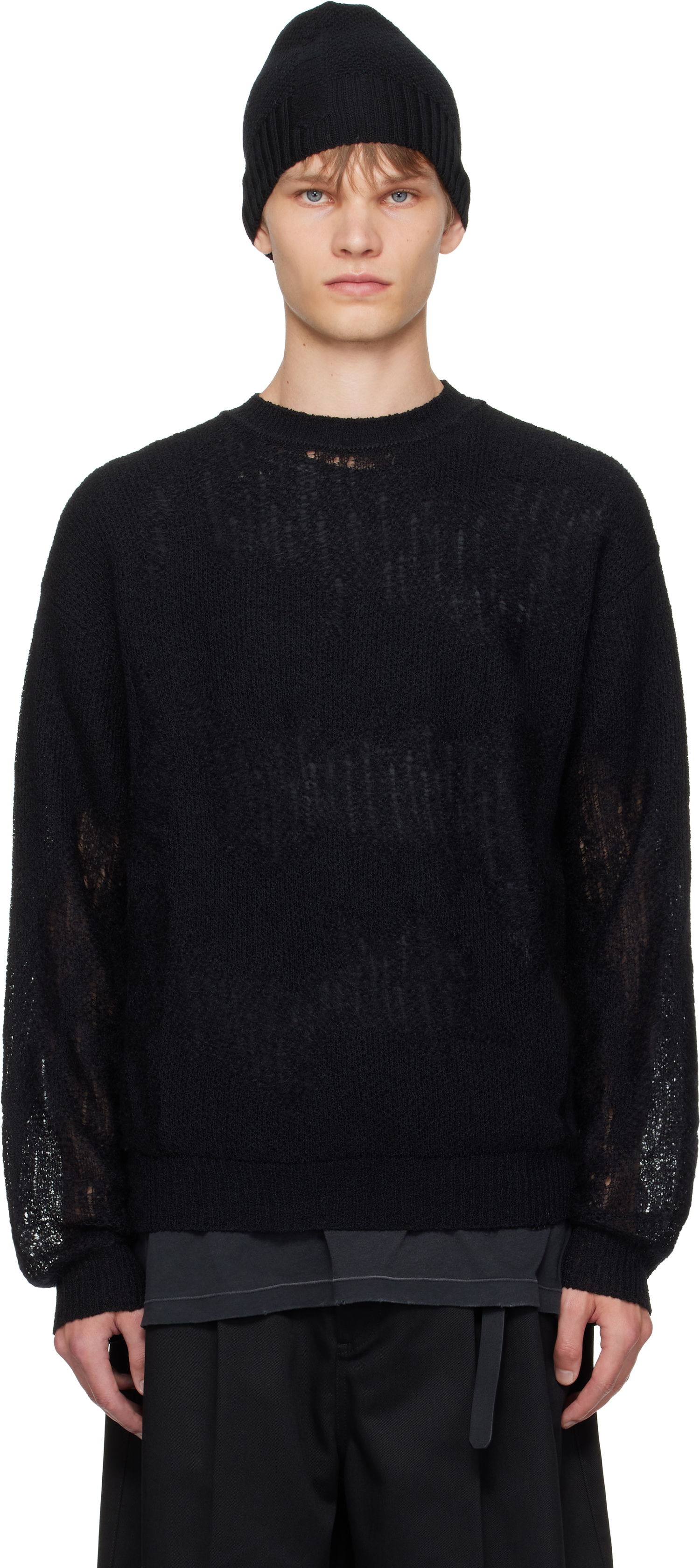 Пуловер Ann Demeulemeester Ann Demeulemeester Kamillo Oversize Sweater Черно | B0013187-KN070-099, 0