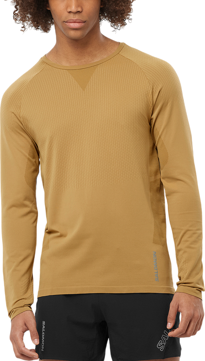 Тениска Salomon SENSE AERO SEAMLESS TEE Long Sleeve T-shirt Бежово | lc2266800, 0