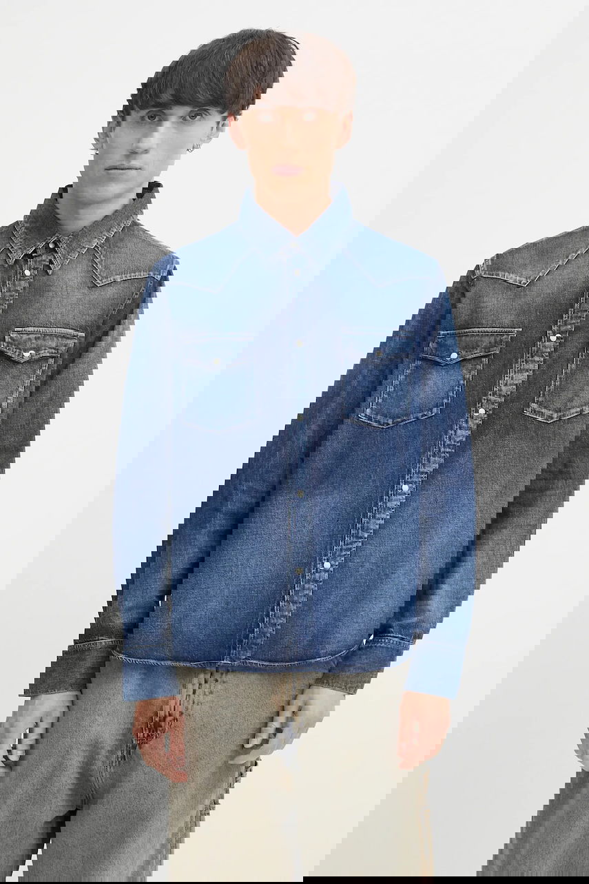 Риза visvim Visvim Social Sculpture Denim Shirt Синьо | 125105007001, 0