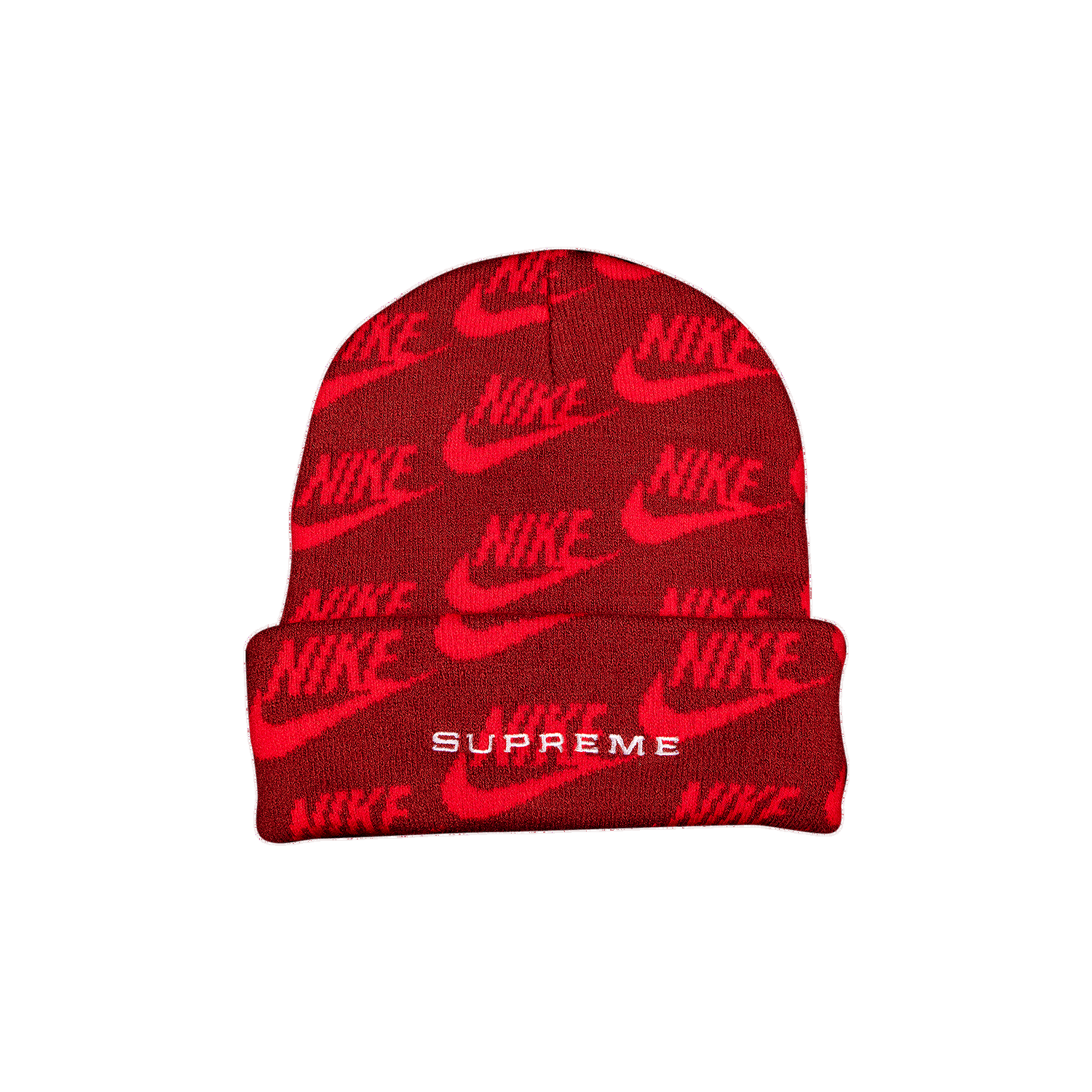 Шапка Supreme Nike x Jacquard Logos Beanie Червено | SS21BN2 RED, 0