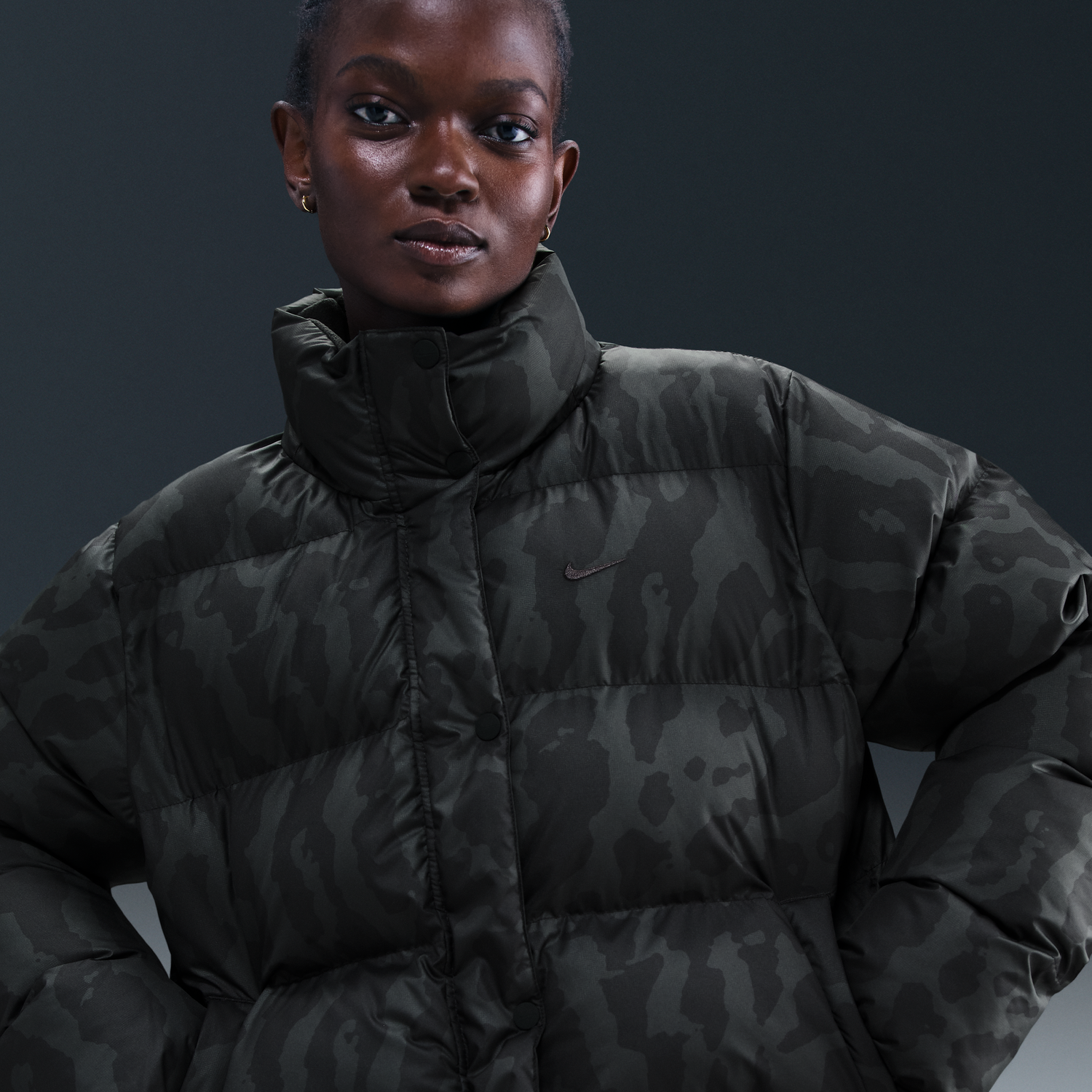 Пухо яке Nike Therma-FIT Camo Puffer Jacket Черно | HV5101-010, 0
