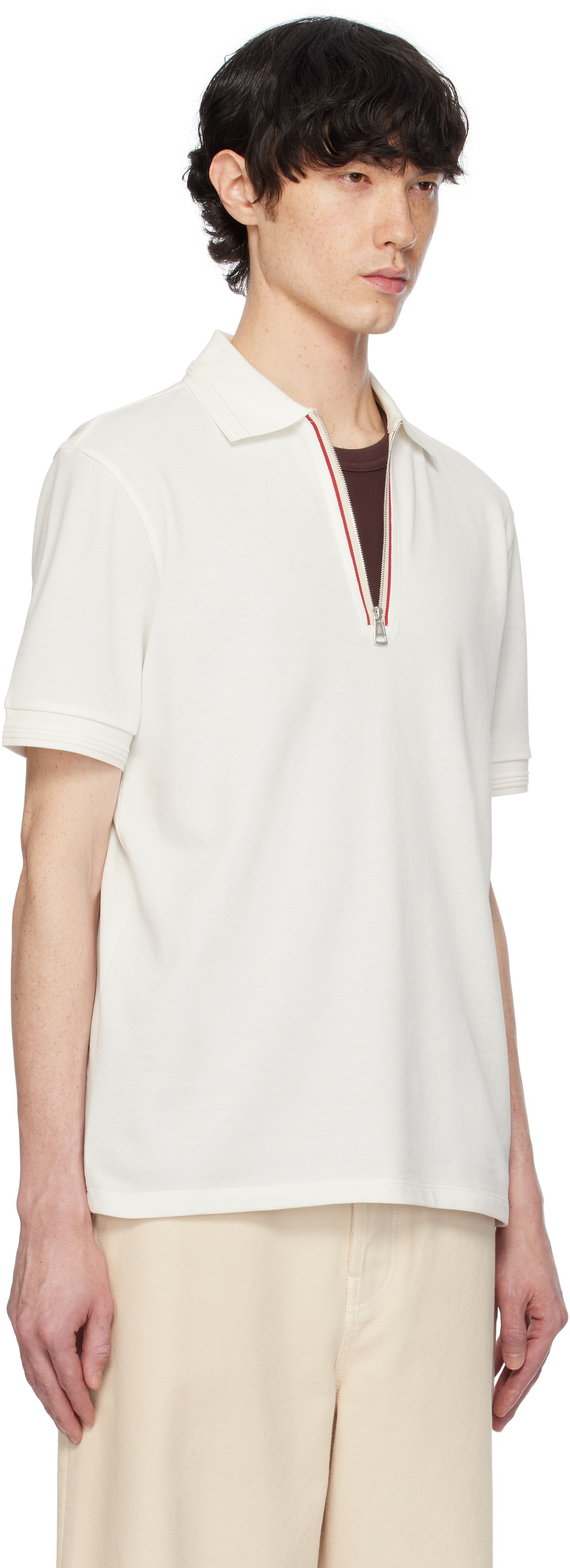 Поло тениска Moncler Moncler Archivio Short Sleeve Polo Бяло | K10918A0000289A16, 1