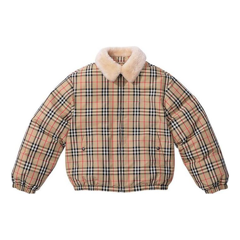 Яке бомбър Supreme Shearling Collar Down Puffer Jacket by Supreme x Burberry Бежово | SUP-SS22-157, 0