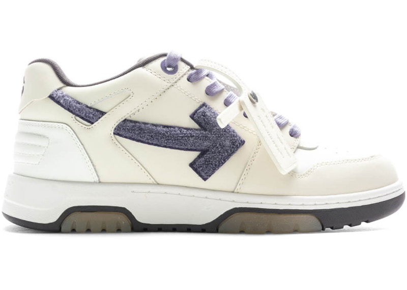 Кецове и обувки Off-White Out Of Office Low College Off White Purple Chenille Бяло | OMIA189S23LEA0130337, 0