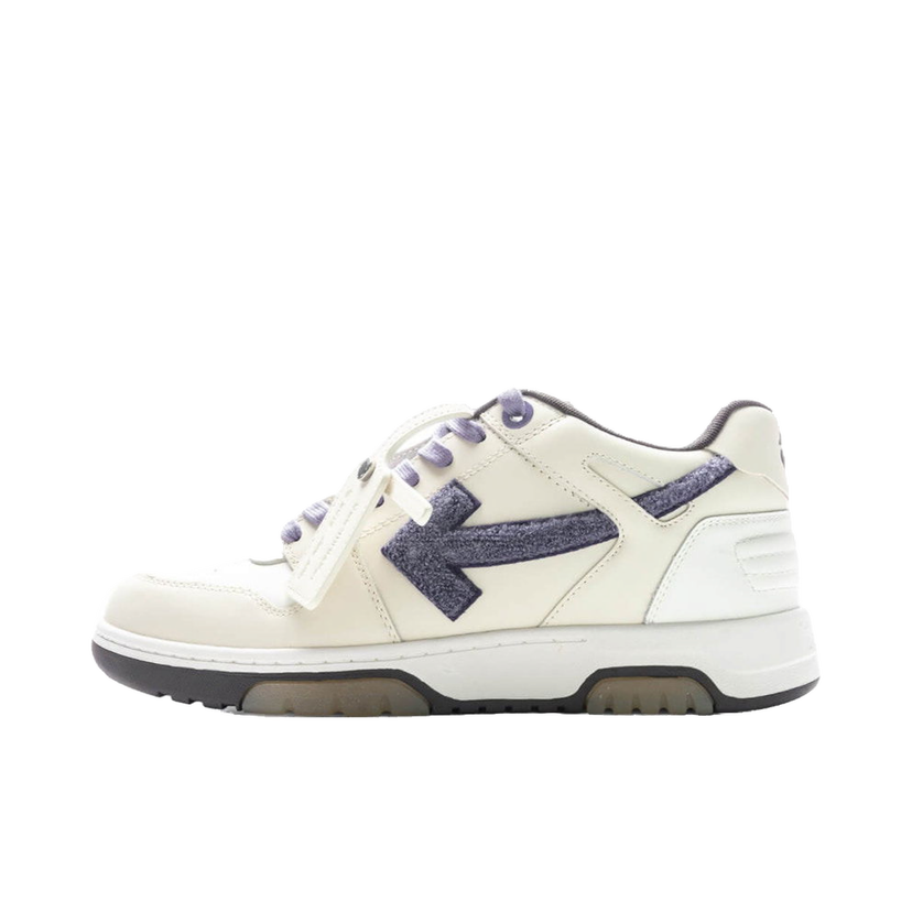 Кецове и обувки Off-White Out Of Office Low College Off White Purple Chenille Бяло | OMIA189S23LEA0130337