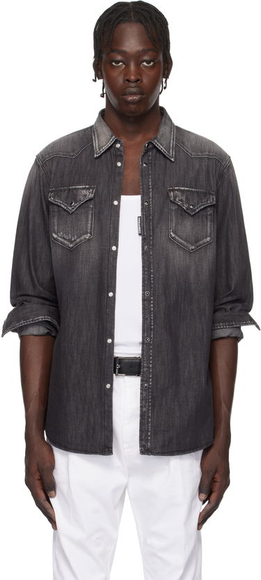 Риза DSQUARED2 Dsquared2 Classic Western Denim Shirt Сиво | S74DM0848_S30826, 0