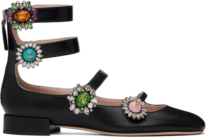 Кецове и обувки Valentino Valentino Garavani Preshoes Ballerinas with Crystal Embellishments Черно | 6W2S0LL9DHS