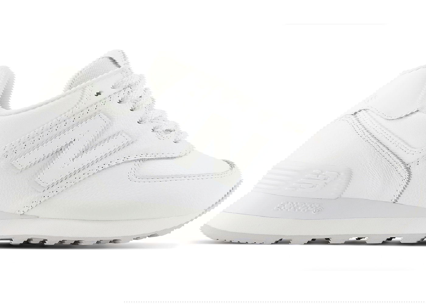 Кецове и обувки New Balance 574 :Triple White Leather" W Бяло | WL574IM2, 0