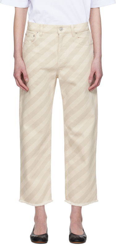 Дънки Marni Marni 5-Pocket Striped Cropped Jeans Бежово | PAJD0425Y0 USCX37, 0