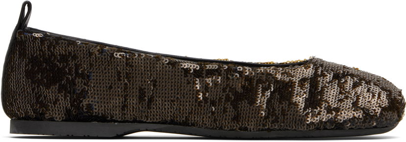 Облекло JW Anderson JW Anderson All-Over Sequin Ballerina Flats Кафяво | BL0034-FA0424