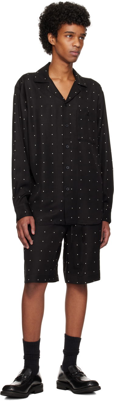 Риза Róhe Dotted Loose Camp Collar Shirt Черно | 314-19-075, 3