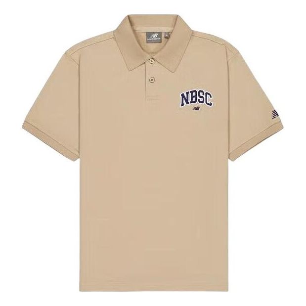 Поло тениска New Balance NBSC Polo Shirt Бежово | NFE22011-DB