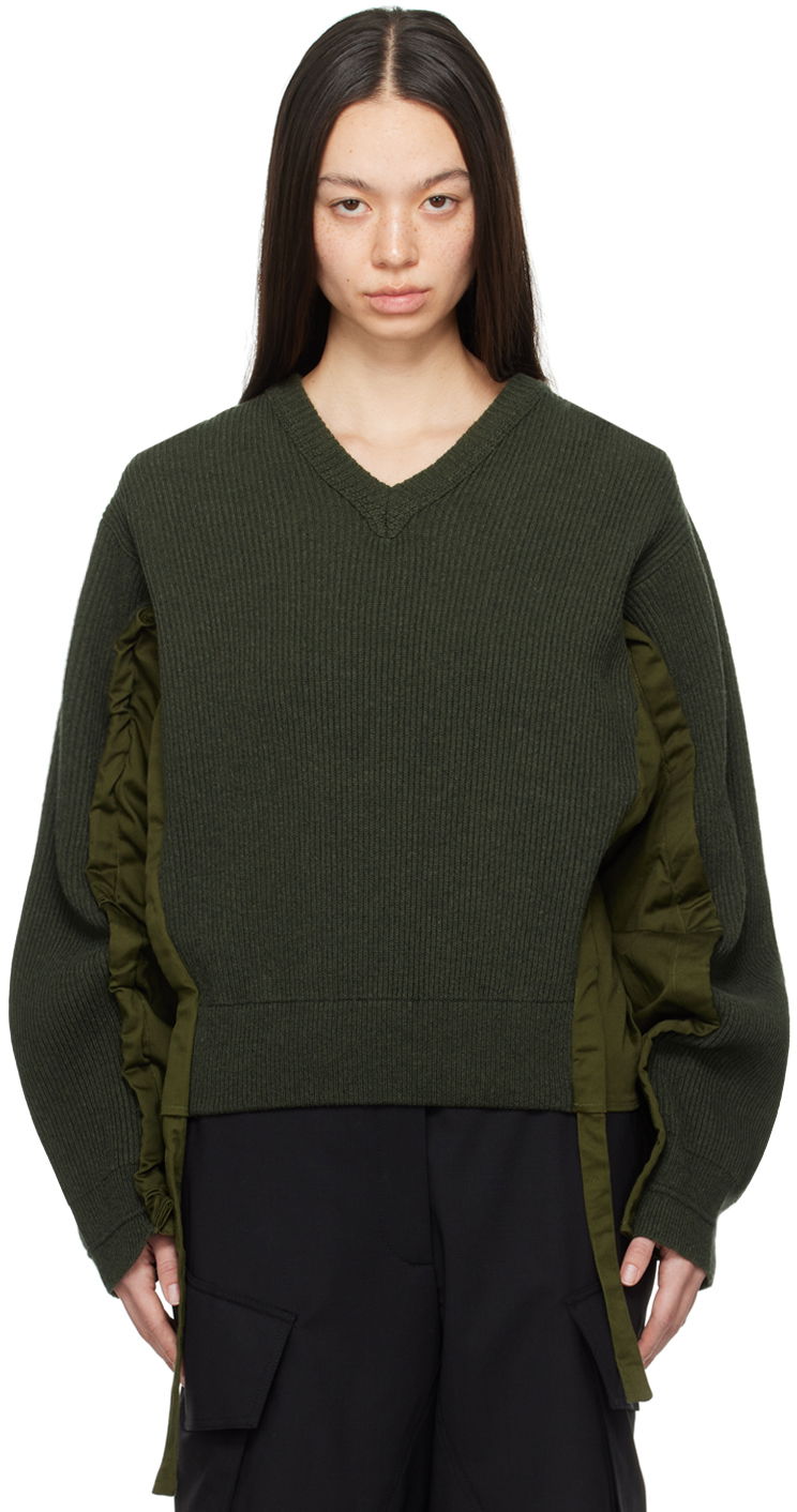Пуловер JW Anderson Drawstring Sweater Зелено | KW1146-YN0342, 0