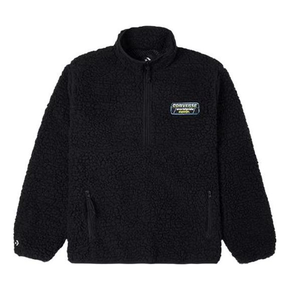 Пуловер Converse Logo Half Zipper Stand Collar Jacket Черно | 10023063-A01
