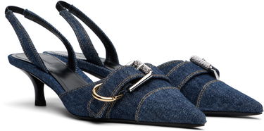Кецове и обувки Givenchy Givenchy Voyou Slingback Heels Синьо | BE308XE259401, 3