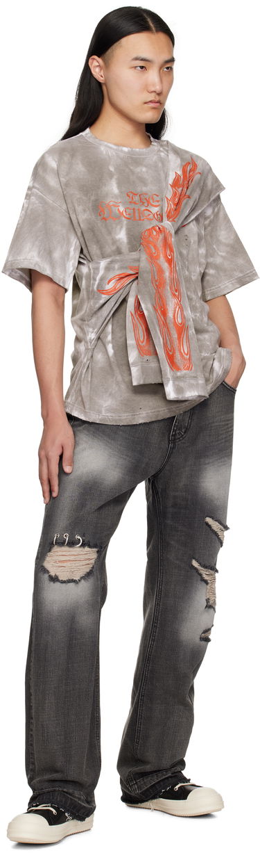 Тениска We11done We11done Muddy 4 Sleeves T-Shirt Сиво | WD-TT0-25-732-U-BK, 4