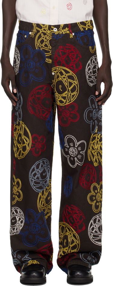 Панталони KENZO Kenzo Paris Futura 2000 Edition Embroidered Trousers Черно | FF65PA3839G2, 0