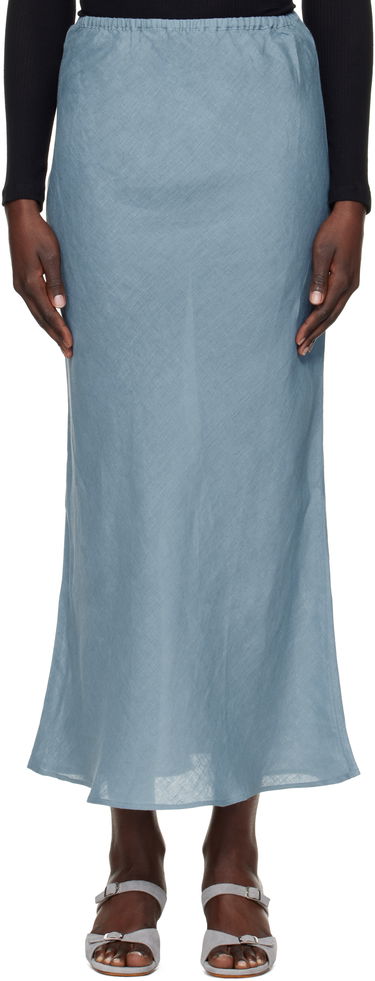 Пола Baserange Maxi Linen Skirt Синьо | SKDY-SL-SP25, 0