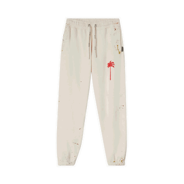 Спортни панталони Palm Angels PXP Painted Sweatpants Бяло | PMCH011S22FLE0010325, 0