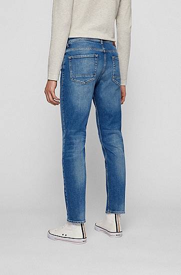 Дънки BOSS Tapered-Fit Comfort-Stretch Denim Jeans Синьо | 50470536, 1