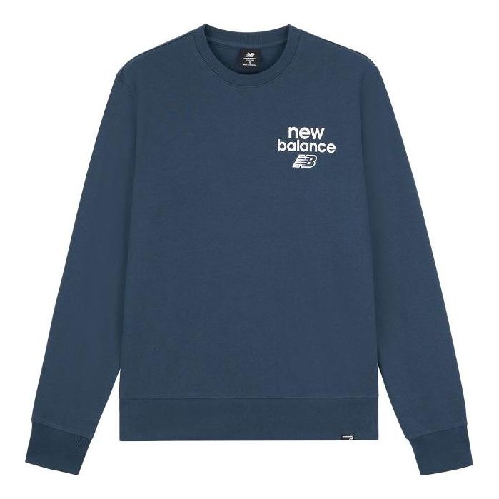 Пуловер New Balance Sport Seasonal Sweatshirt Синьо | MT33535-NNY, 0