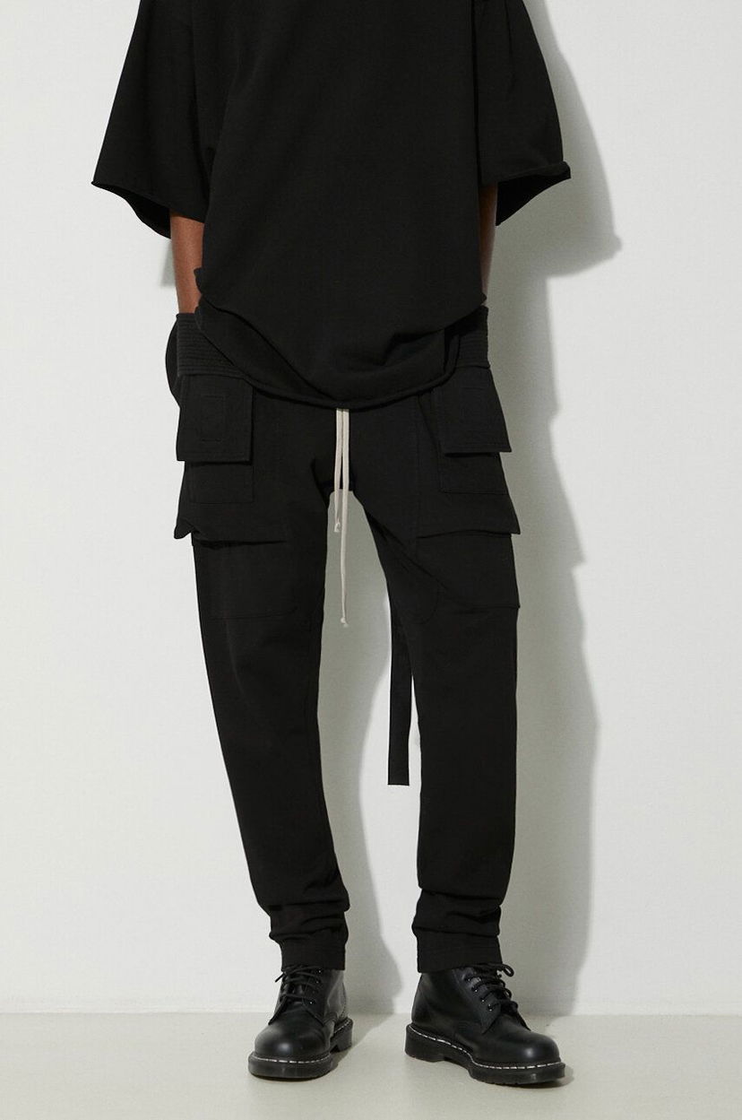 Карго панталони Rick Owens Creatch Cargo Drawstring Pants Черно | DU01D1376.RIG.09