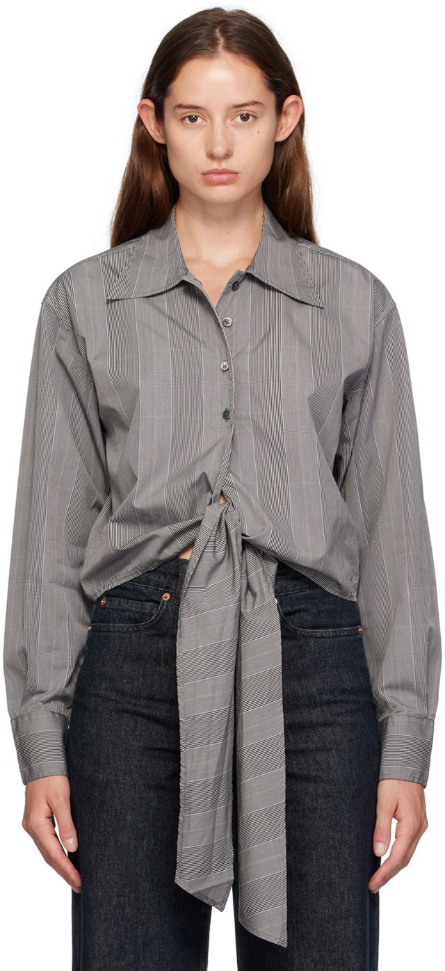 Tie Front Long Sleeve Shirt