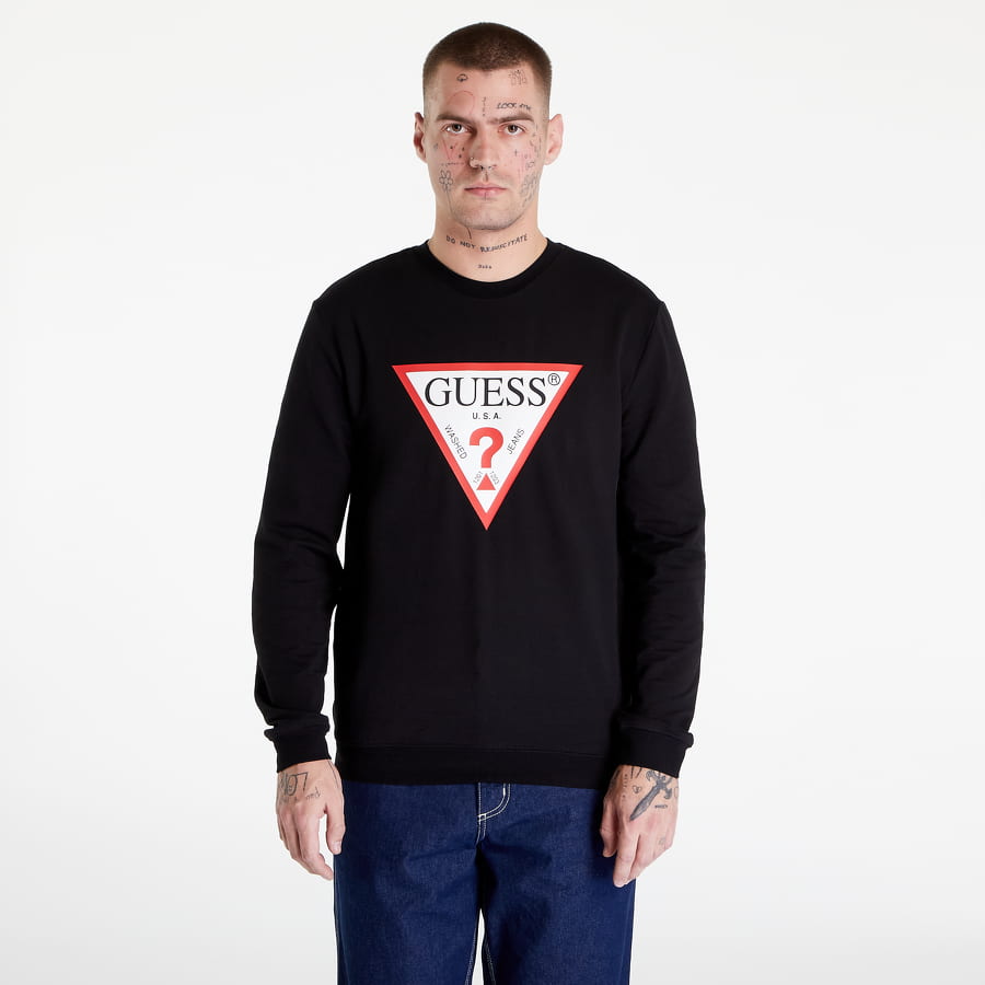 Суитчър GUESS Triangle Logo Sweatshirt Черно | M2YQ37K6ZS1-JBLK, 0