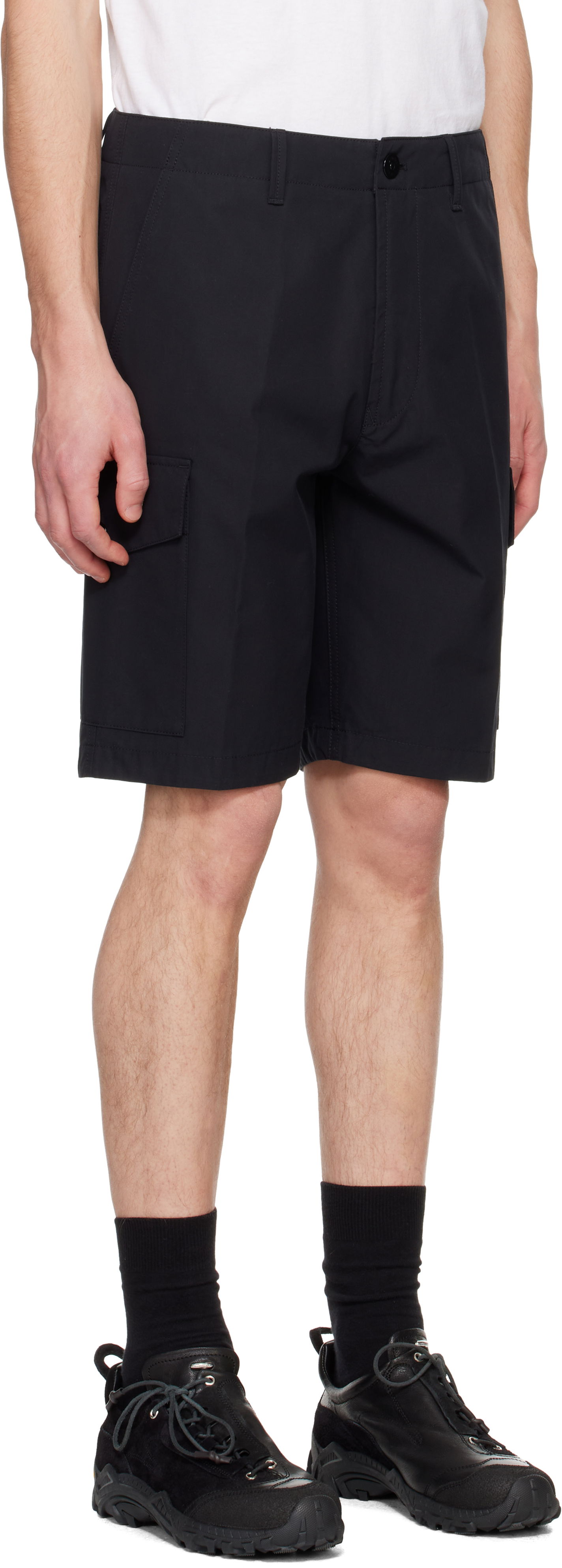 Къси панталони Stone Island Stone Island Organic Cotton Canvas Cargo Shorts Черно | K1S15 L100014 S00F1, 1