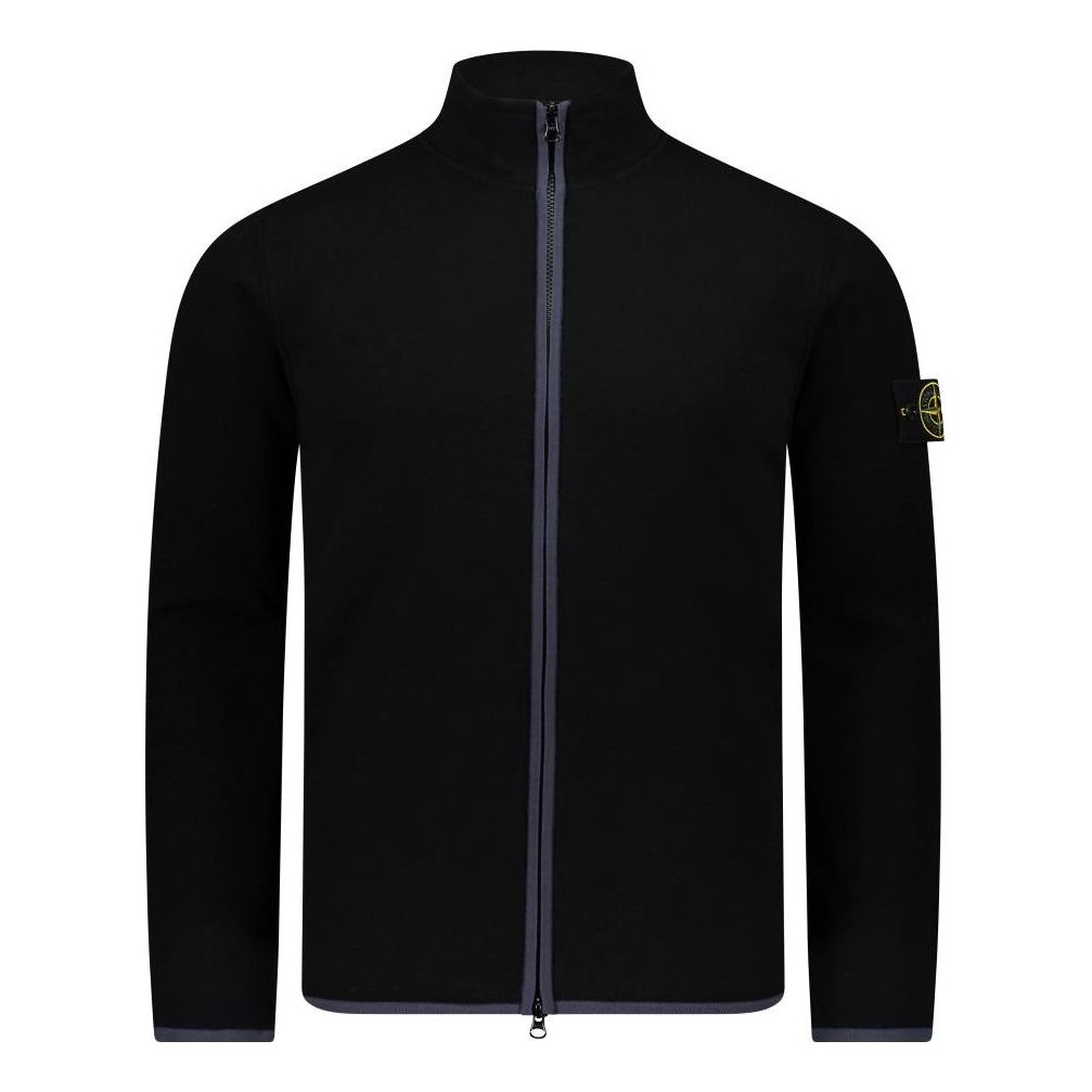 Пуловер Stone Island Logo Patch Zipped Jumper Черно | 7915503A1-V0029, 0