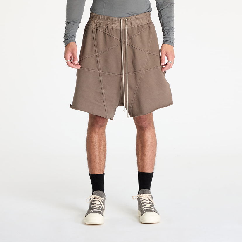 Къси панталони Rick Owens DRKSHDW Knit Sweat Jersey Trucker Cut Offs Shorts Dust Кафяво | DU02D2388 FET1 34