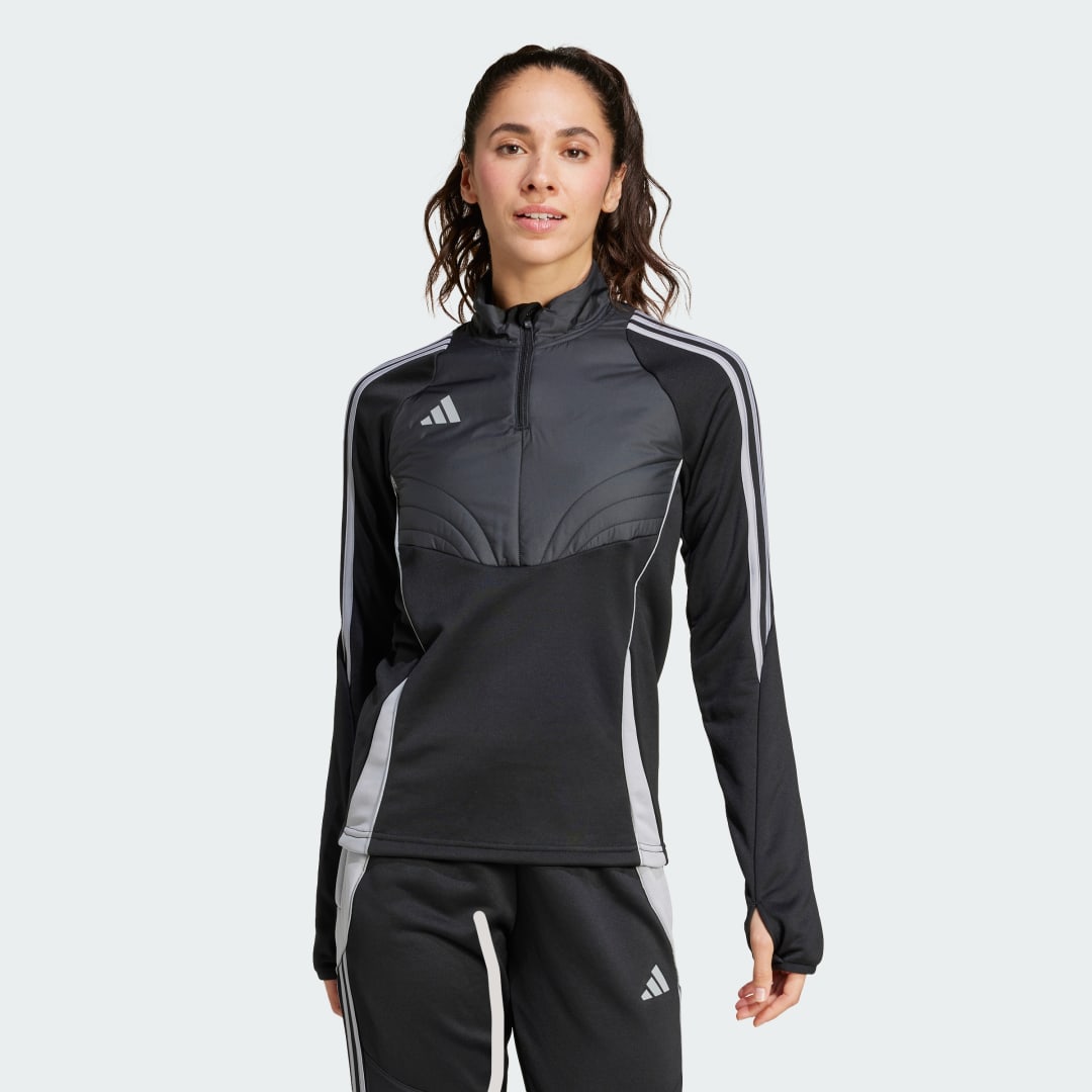 Суитчър adidas Performance Black Winterized Quarter-Zip Training Top Черно | IX7886, 0