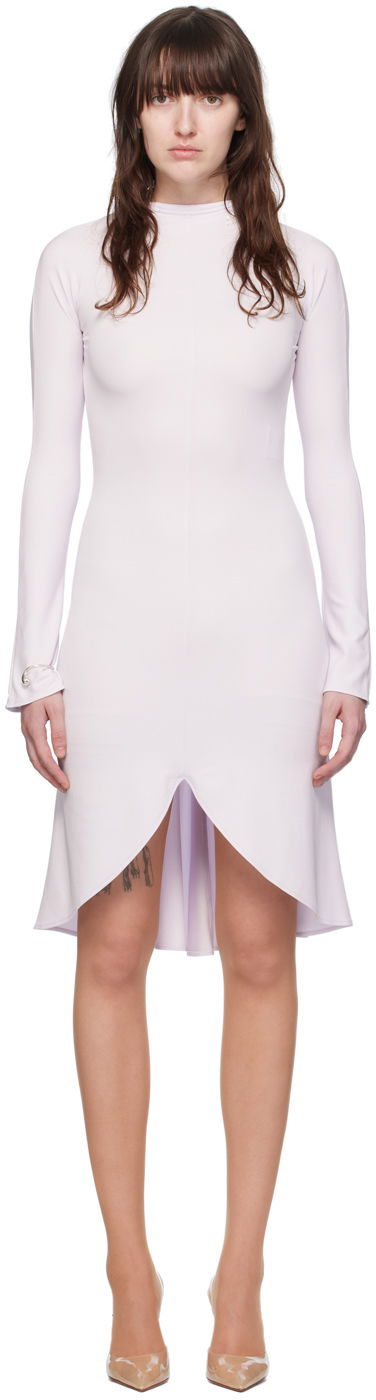 Pокля Courrèges Courrèges Midi Dress With Mock Neck Лилаво | 224JRO412JS0066