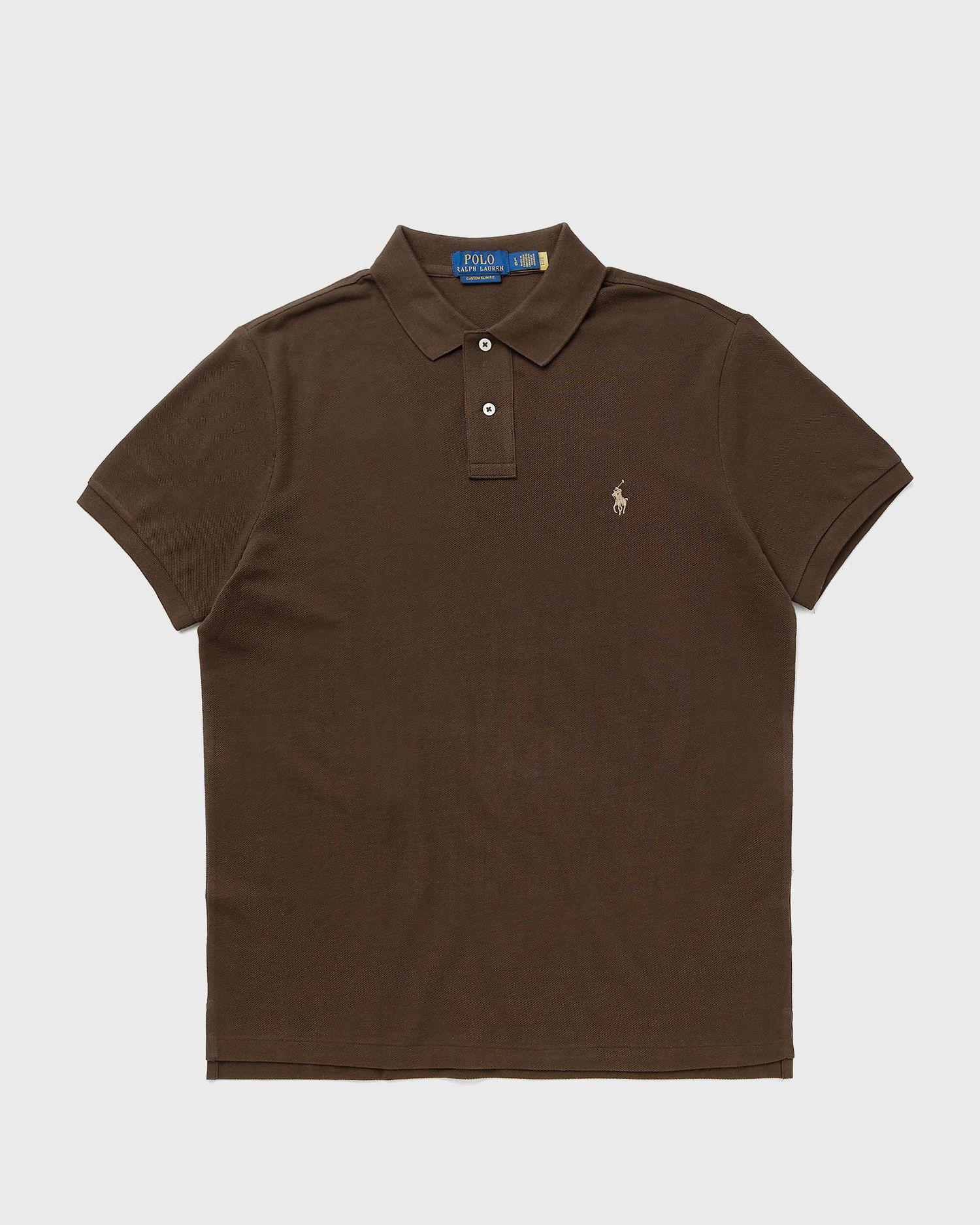 Поло тениска Polo by Ralph Lauren Polo Ralph Lauren Custom Slim Fit Polo Shirt Кафяво | 710680784449, 0