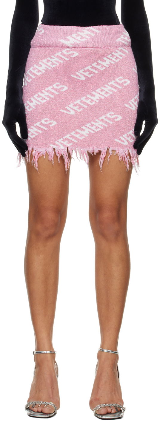 Пола VETEMENTS Monogram Miniskirt Розово | WE64KN905P, 0