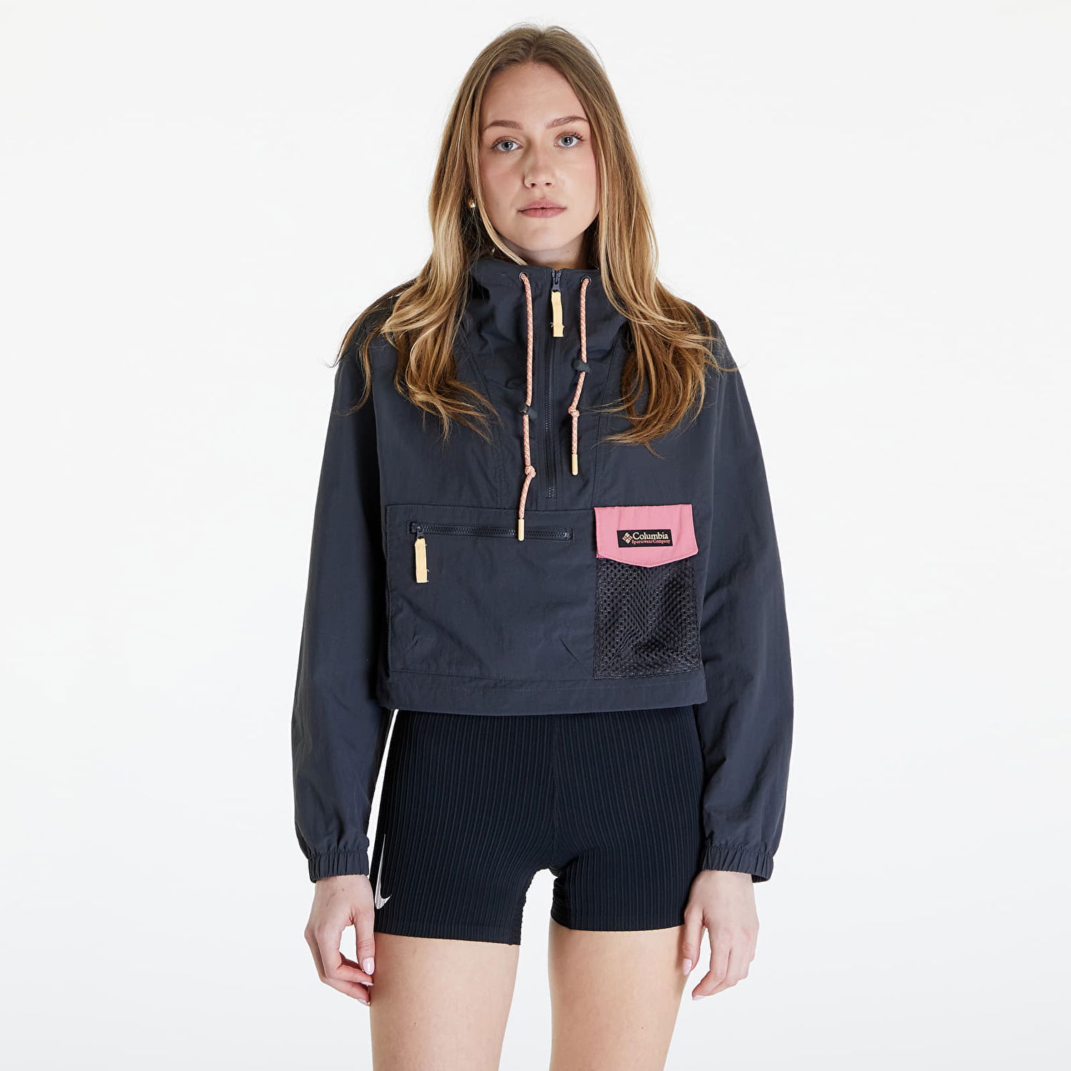 Яке Columbia Painted Peak Cropped Wind Jacket Shark/ Pink Agave Черно | 2072211011, 0