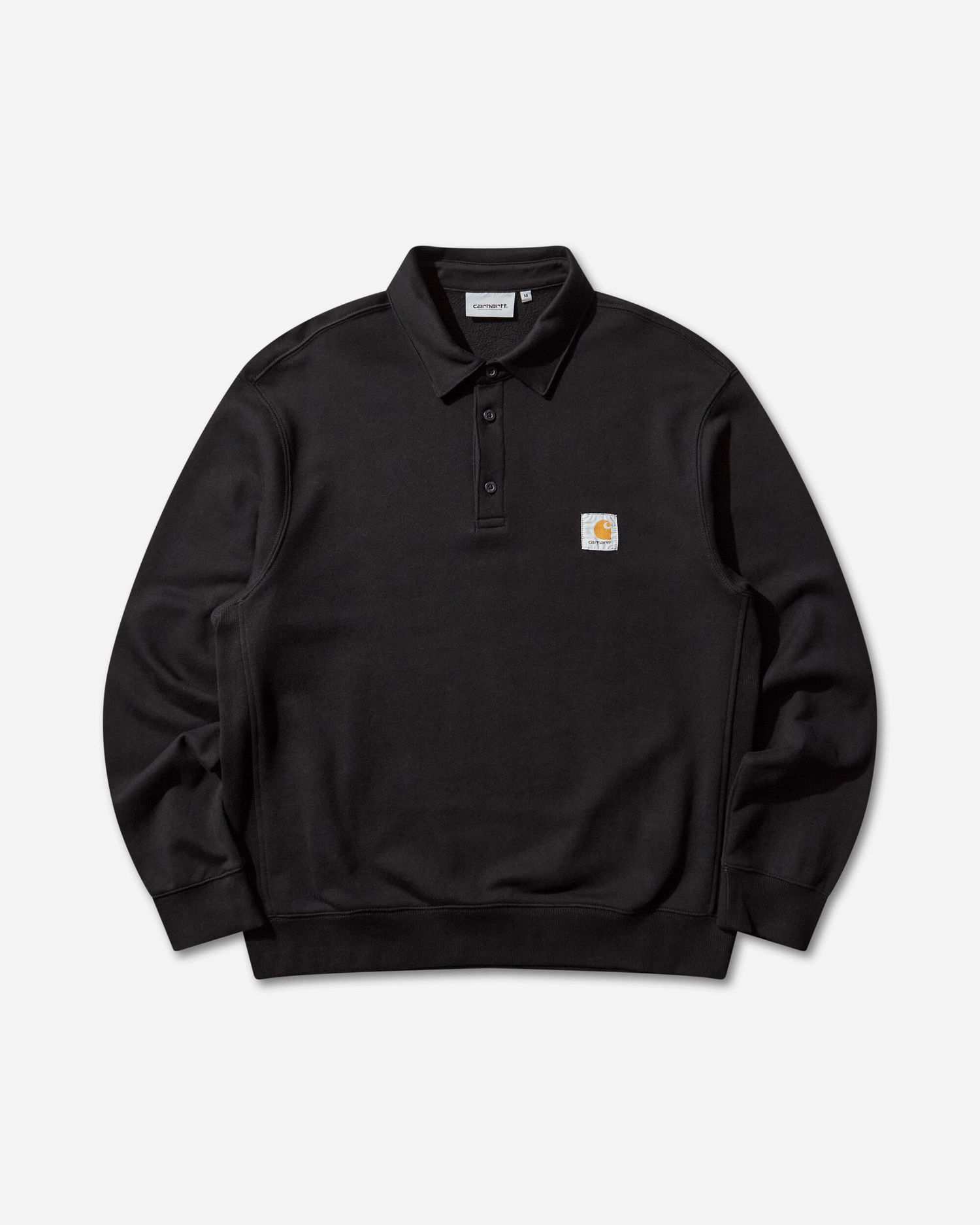 Суитчър Carhartt WIP Long-Sleeve Polo Sweatshirt with Logo Patch Черно | I035532 89XX, 1