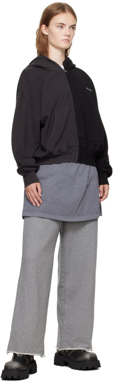 Суитчър We11done Unbalance Zip-Up Hoodie Черно | WD-TJ2-24-816-U-MX, 3