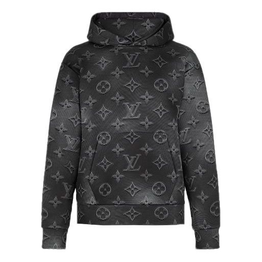 Пуловер Louis Vuitton Louis Vuitton 2054 Series Full-Print Logo Hoodie Черно | 1A8HDT