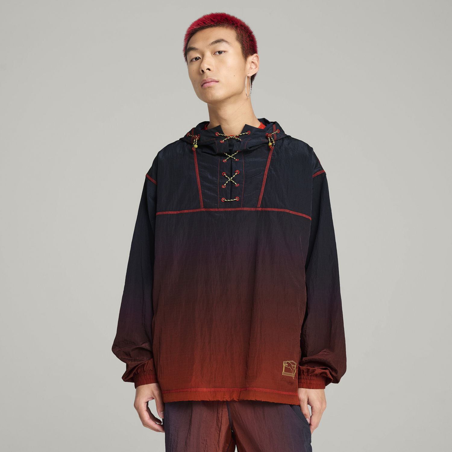 Ветровка Puma Lightweight PUMA x ARIES Hooded Jacket Червено | 629493_52, 0