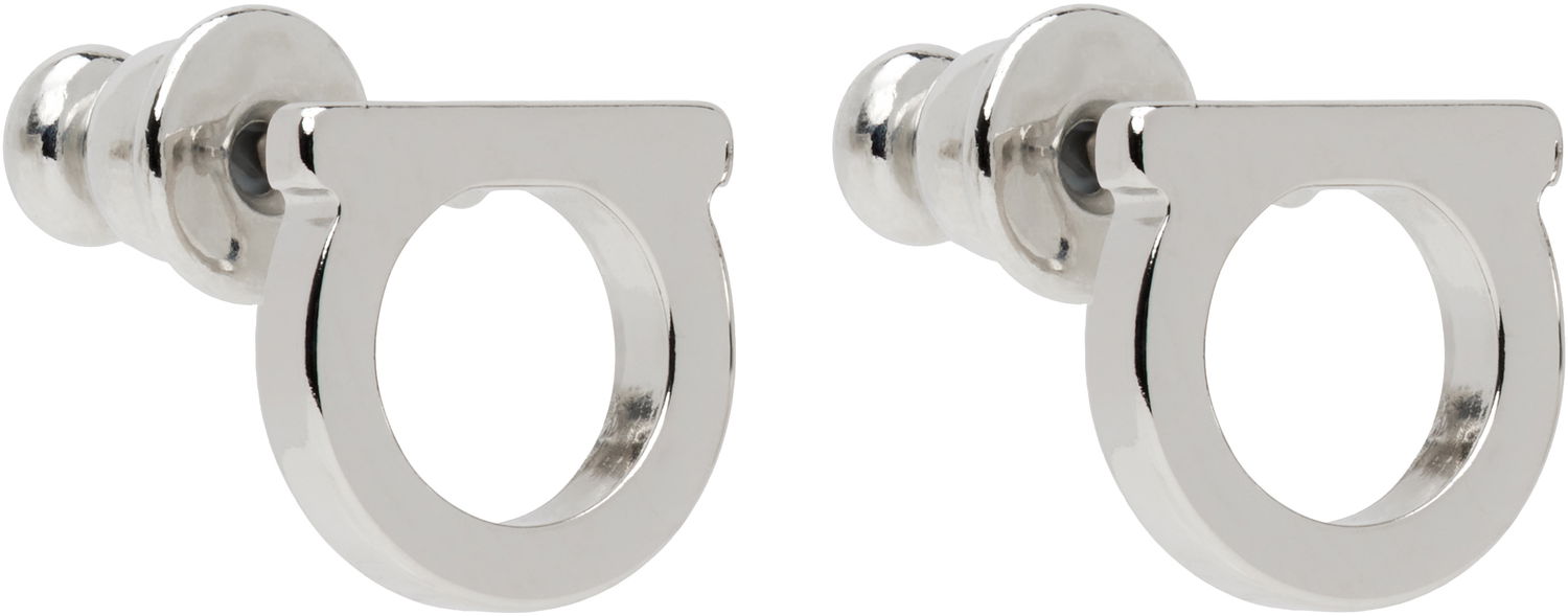 Обеци FERRAGAMO Ferragamo Gancini Earrings Металик | 696433, 1