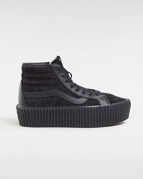 Кецове и обувки Vans Premium Sk8-hi 38 Reissue Platform Shoes (lx Suede/leather Onyx) Women Black, Size 2.5 Черно | VN000CNF158, 0