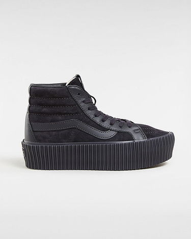 Кецове и обувки Vans Premium Sk8-hi 38 Reissue Platform Shoes (lx Suede/leather Onyx) Women Black, Size 2.5 Черно | VN000CNF158, 0