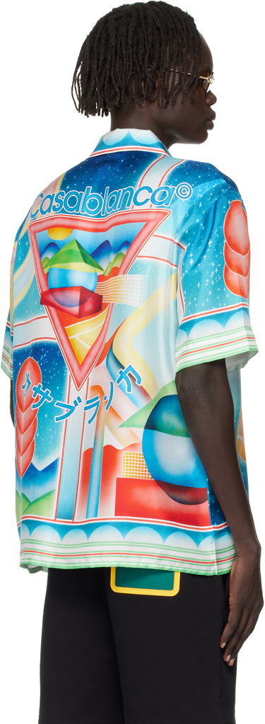 Риза Casablanca Casablanca Galaxy Court Silk Shirt Многоцветен | MPF25-SH-003-01, 2