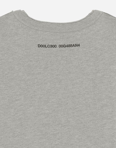 Тениска Dolce & Gabbana Cotton Interlock T-shirt With Logo Print Сиво | G8RF4TG7K0CS8290, 3