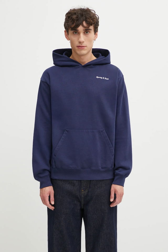 Sporty & Rich Eden Crest Embroidered Hooded Sweatshirt