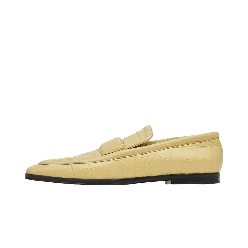 Кецове и обувки Bottega Veneta Croc-Effect Leather Loafers Жълто | 651365V0G809311